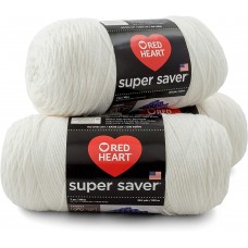 RED HEART Super Saver 3-Pack yarn, WHITE 3 Pack