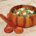 Gibson Home Acacia Wood Salad Bowl Set, Laroda